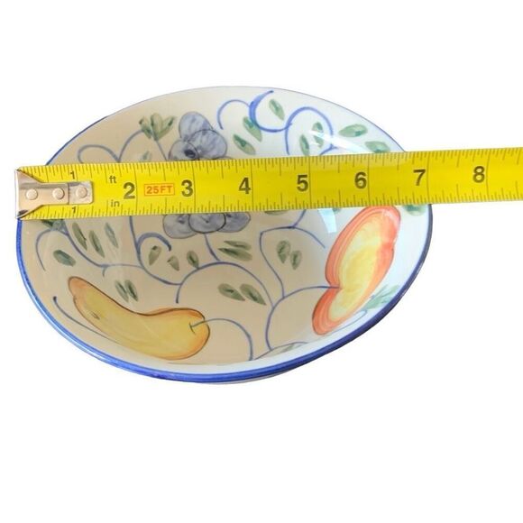 Pre Owned Tabletops Unlimited Hand Painted Frutteto Fruit Soup Bowl Classic - Picture 14 of 14